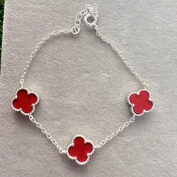 Manilla Van Cleef roja de 3 flores 