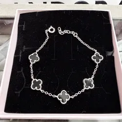 Manillas vc 5 flores negras