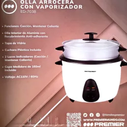 Olla arrocera con vaporera 1.8 Lt