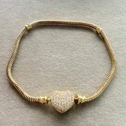 Pandora de oro 10 k cierre corazón 