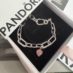 Pandora eslabonada con Charm de corazón
