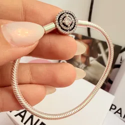 *PANDORA FLEXIBLE ORIGINAL 100 %*  Cierre Brillante sw Halo