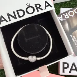 *PANDORA FLEXIBLE ORIGINAL 100 %* Cierre Corazón Pavés zirconias