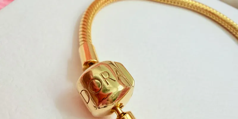 *PANDORA FLEXIBLE ORIGINAL 100 % CUBIERTA EN ORO 14 kilates *