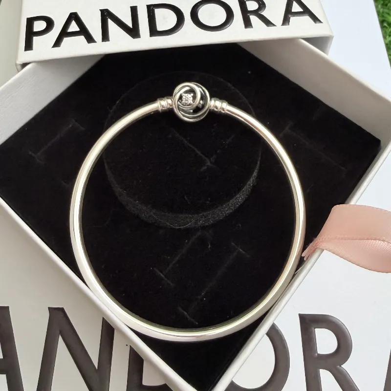 *PANDORA ORIGINAL 100 %* Cierre Envuelto Pandora con zirconia cúbica
