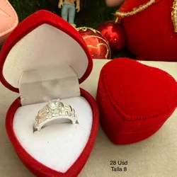 Pareja de Anillos de compromiso talla 8