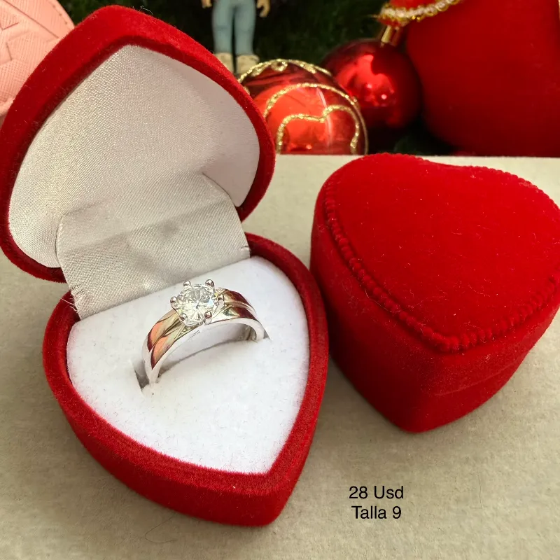 Pareja de anillos de compromiso talla 9