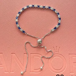 Pulsera Ajustable piedras azules 