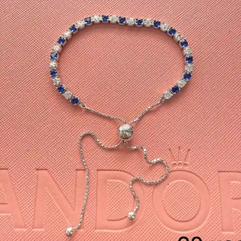 Pulsera Ajustable piedras azules 