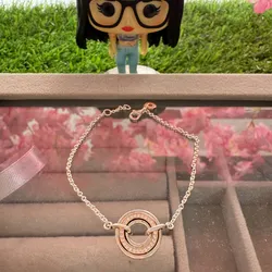 Pulsera Pandora halo oro rosa