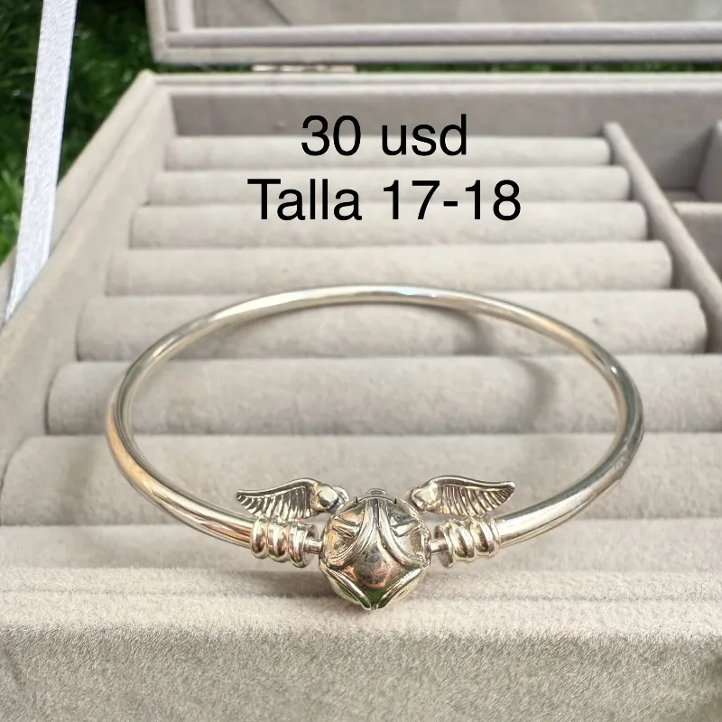 Pulsera rígida cierre snitch harry Potter 
