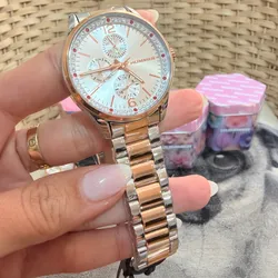 Reloj hummer plateado y oro rosa