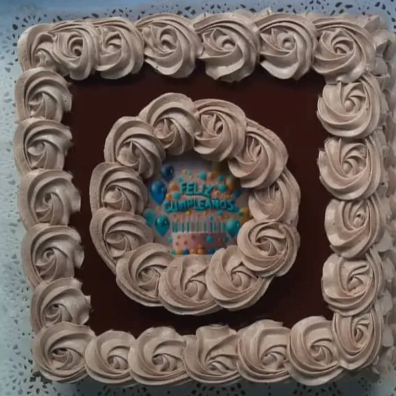 Cake Cuadrado de Crema de Chocolate 