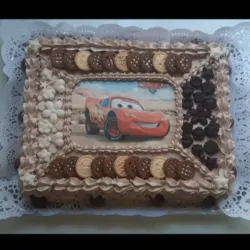 Cake de Bandeja de Crema de Chocolate 