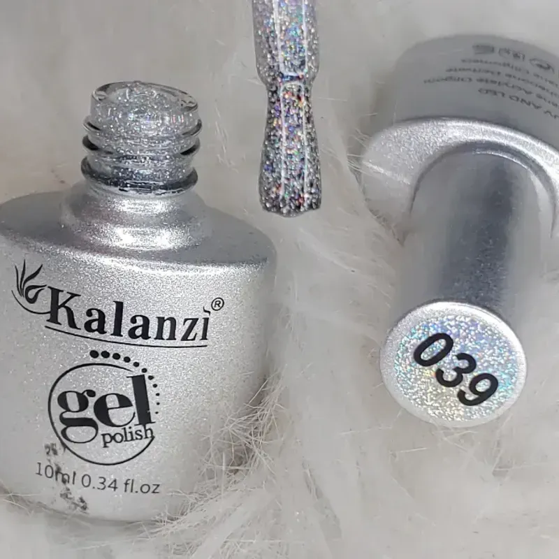 Esmalte plateado de brillo