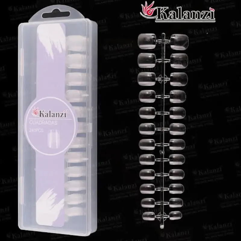 Soft gel cuadradas cortas