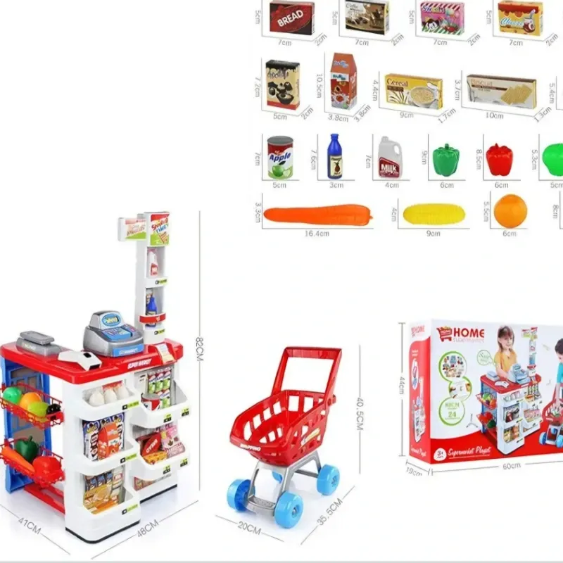 Supermercado con carrito de compras