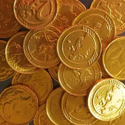 Monedas de chocolate 