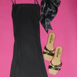 Vestido de tirantes largo 