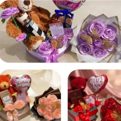 Esencia de Amor Caja decorada con tierno peluche y un perfume exclusivo. El detalle perfecto para consentir a mamá o enamorar a tu pareja.