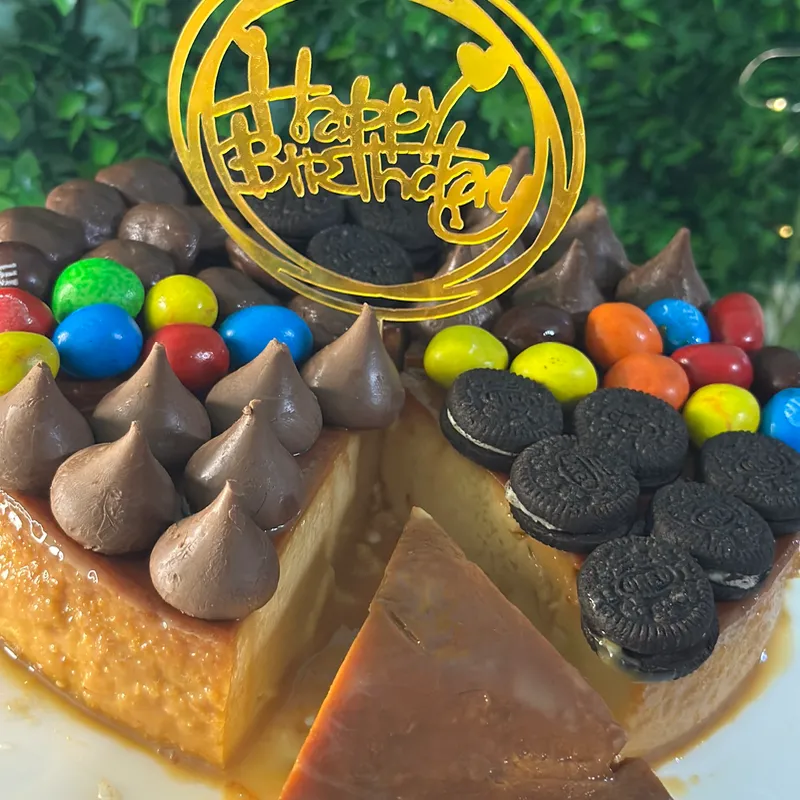 Flan arcoíris 