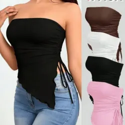 Blusa con pico, abierta a una lado