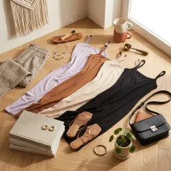 Vestido con tirantes.