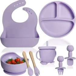 Set de alimentación de silicona para bebé Bluet B