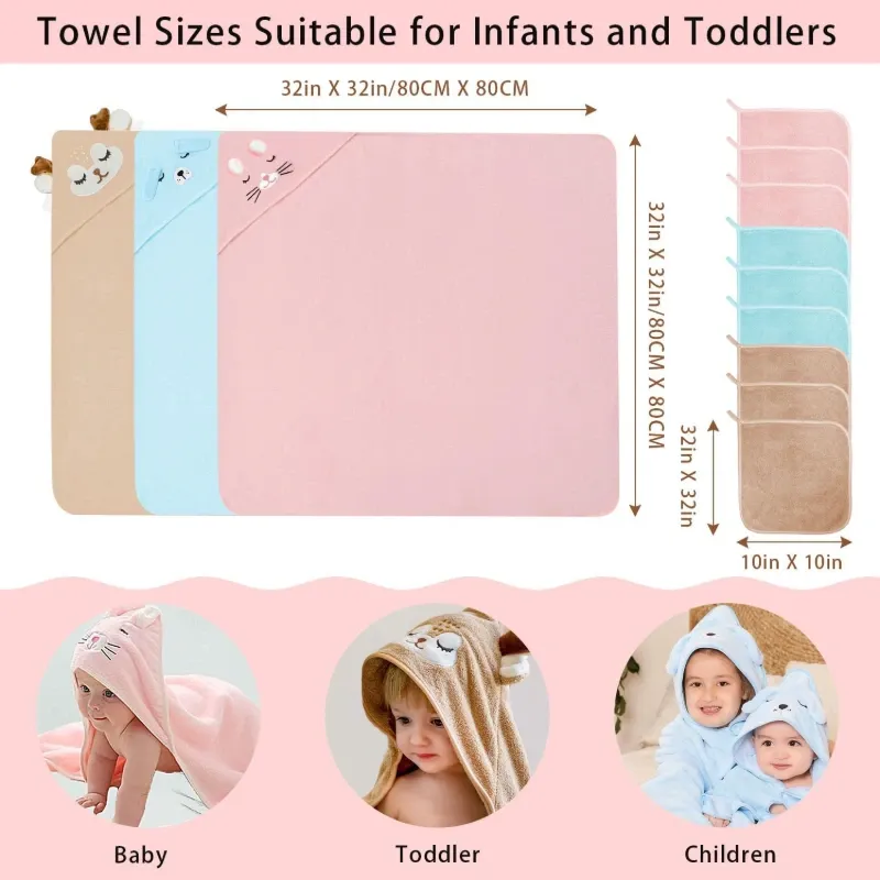 Set de toallas de baño para Bebé (4 piezas)