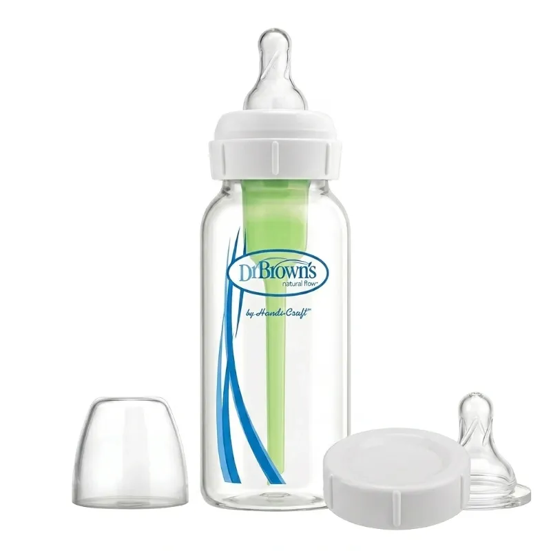 Set Dr. Brown’s – Biberón 9 oz + tapa de seguridad + tetera extra