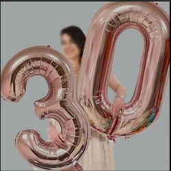 Número Inflable Rosa 80cm