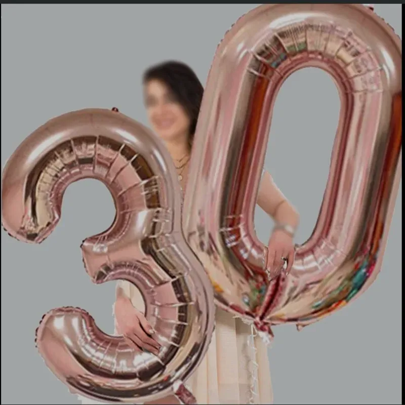 Número Inflable Rosa 80cm