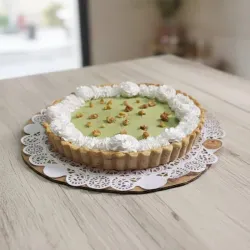 Pay con Crema de Pistacho y Nueces