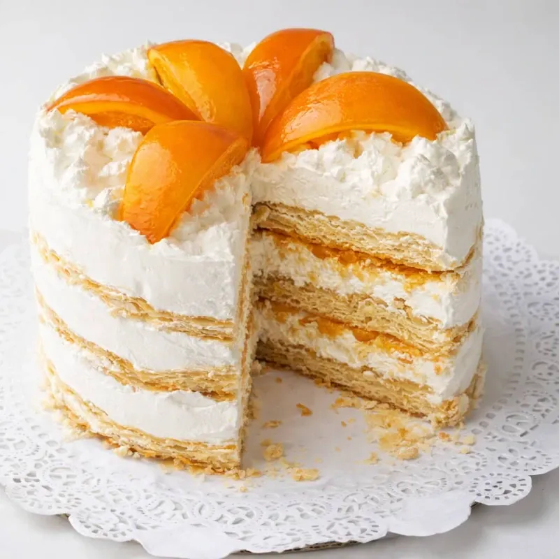Tarta Hojaldre y Crema Naranjas