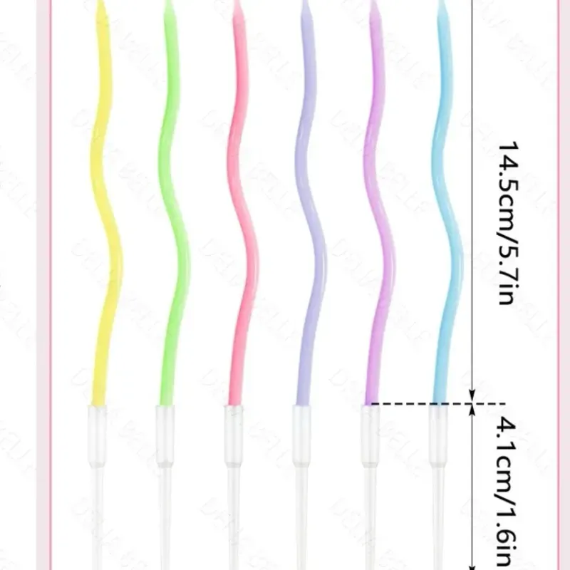 Vela Curva Colores Pasteles 