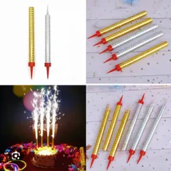 Vela Volcánica Dorada o Plateada 14.5cm