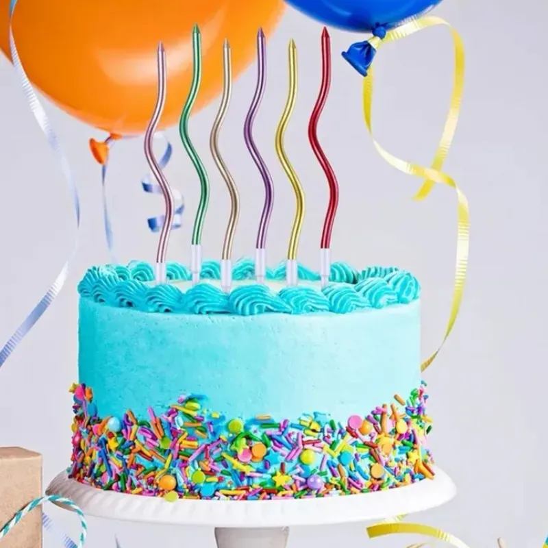 Velas Curvas Colores Metálicos. 