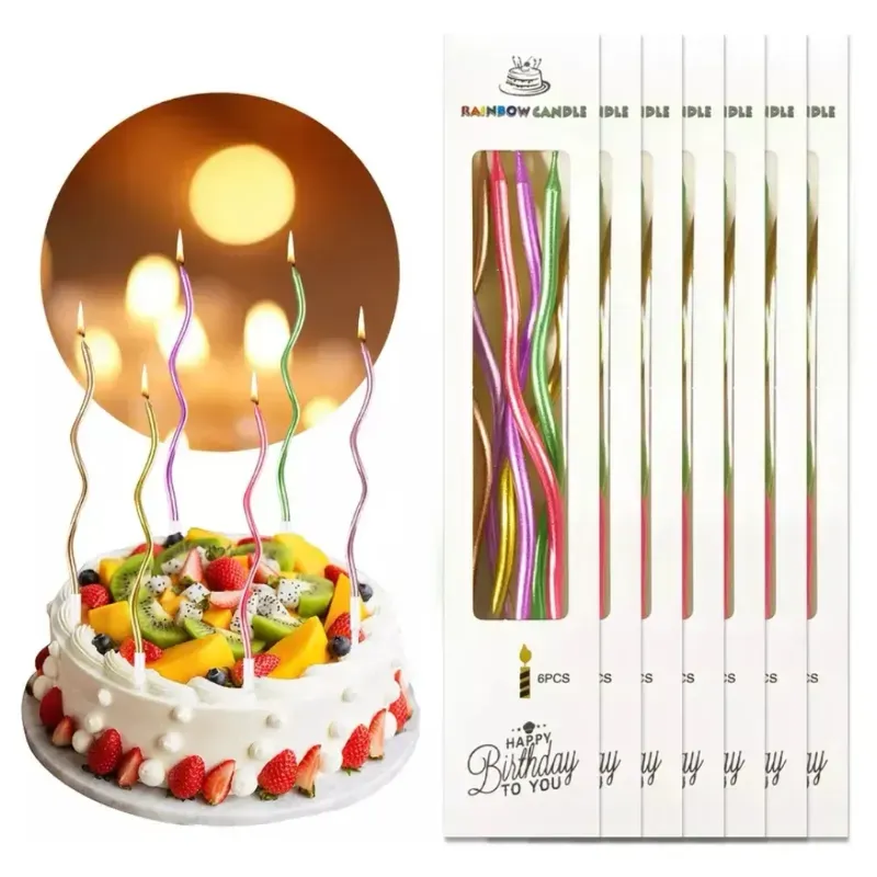 Velas Curvas Colores Metálicos. 