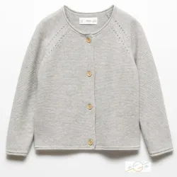 Abrigo punto gris MANGO #0001