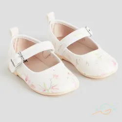 Ballerinas blancas con flores H&M
