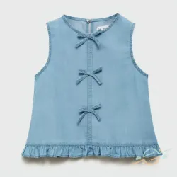 Blusa azul MANGO #0001