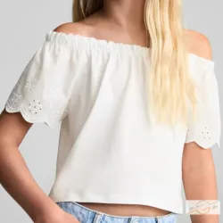 Blusa blanca MANGO #0001