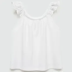 Blusa blanca tirantes MANGO