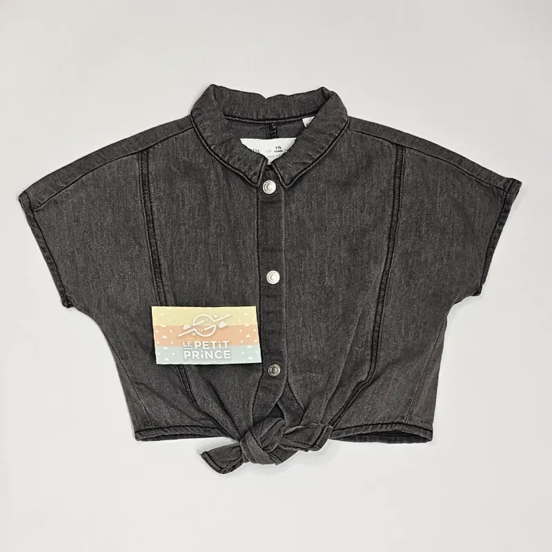 Blusa denim negra ZARA