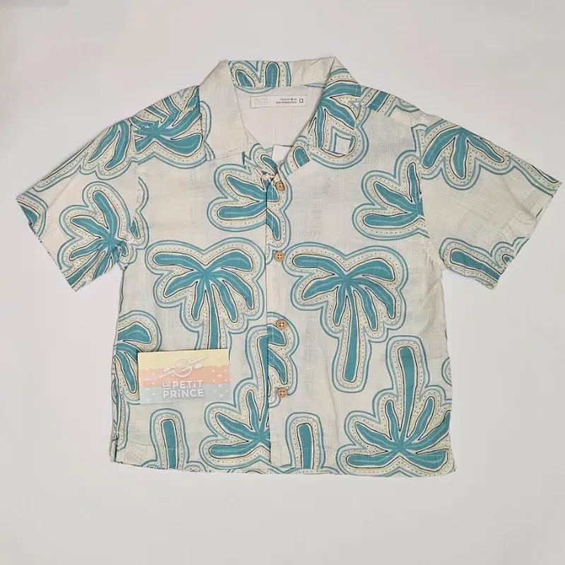 Camisa blanca estampada ZARA