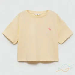 Camiseta amarilla crop MANGO 