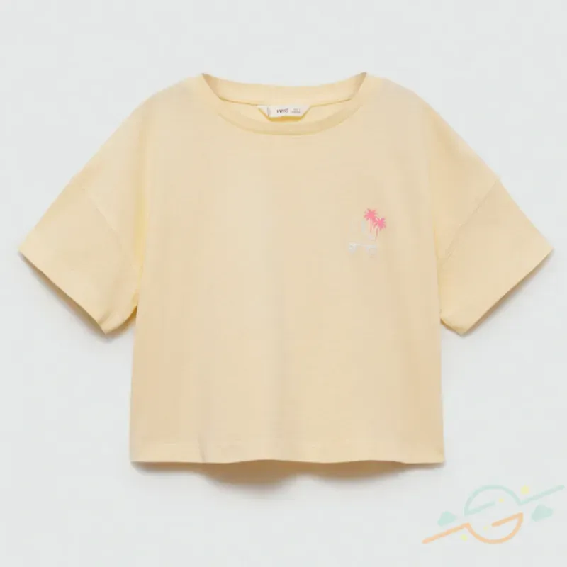 Camiseta amarilla crop MANGO 