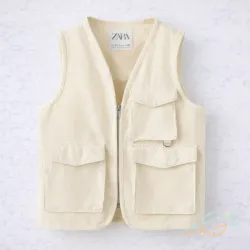 Chaleco beige ZARA 