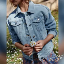 Chaqueta azul MANGO #0001