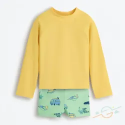 Conjunto bañador amarillo verde LEFTIES
